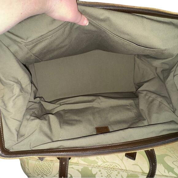 LOUIS VUITTON Khaki Mini Lin Monogram Brown Calfskin Leather Vintage Louise Bag - Picture 14 of 16